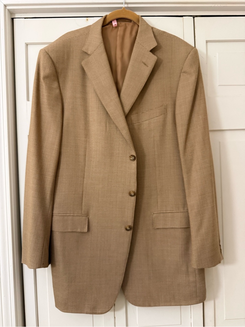 Ermenegildo Zegna Sport Coat Mens 56L Tan Three Button Notch Lapel Jacket